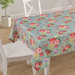 SWAYAM Green & Red Printed 4-Seater Table Cover-53