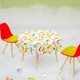 ArtzFolio Multicoloured Anti-Slip Round 4-Seater Table Cover-image-10