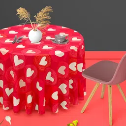 ArtzFolio Multicoloured Anti-Slip Round 4-Seater Table Cover-image-99