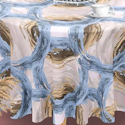 ArtzFolio White Anti-Slip Round 4-Seater Table Cover-image-55