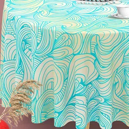 ArtzFolio Multicoloured Anti-Slip Round 4-Seater Table Cover-55