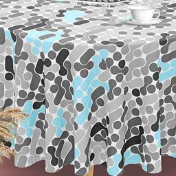 ArtzFolio Multicoloured Anti-Slip Round 4-Seater Table Cover-2