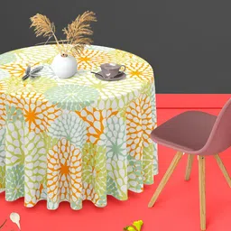 ArtzFolio Multicoloured Anti-Slip Round 4-Seater Table Cover-image-80