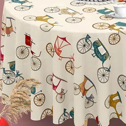 ArtzFolio Multicoloured Anti-Slip Round 4-Seater Table Cover-image-46
