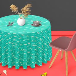 ArtzFolio Multicoloured Anti-Slip Round 4-Seater Table Cover-image-4