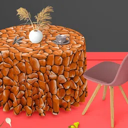 ArtzFolio Multicoloured Anti-Slip Round 4-Seater Table Cover-image-7