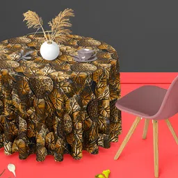 ArtzFolio Multicoloured Anti-Slip Round 4-Seater Table Cover-image-28