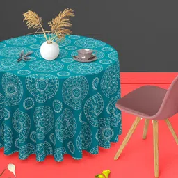 ArtzFolio Multicoloured Anti-Slip Round 4-Seater Table Cover-image-40