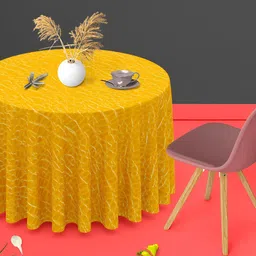 ArtzFolio Multicoloured Anti-Slip Round 4-Seater Table Cover-image-93