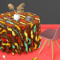 ArtzFolio Multicoloured Anti-Slip Round 4-Seater Table Cover-image-52