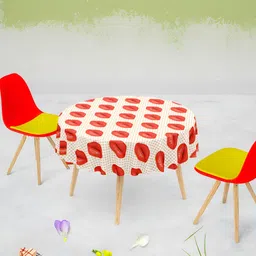 ArtzFolio Multicoloured Anti-Slip Round 4-Seater Table Cover-image-47