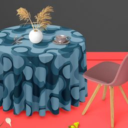 ArtzFolio Multicoloured Anti-Slip Round 4-Seater Table Cover-48