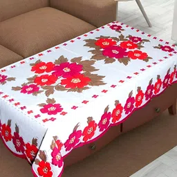 BIGGER FISH Pink Cotton 4-Seater Table Cover-44