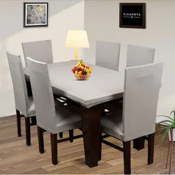 Eleganta Grey Anti-Slip 4-Seater Table Cover-44