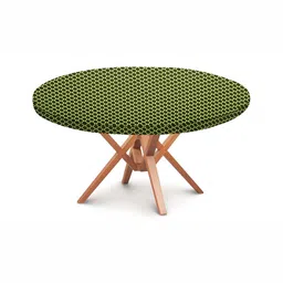 Stylista Green Checked Waterproof Round Elasticated 4 Seater Table Cover-image-35