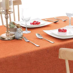 CASA-NEST Orange Jute 6 Seater Table Cover-9