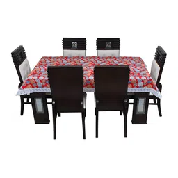 Dakshya Industries Pink Printed 6-Seater Table Cover-35