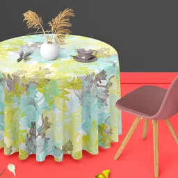 ArtzFolio Multicoloured Anti-Slip Round 6-Seater Table Cover-image-49