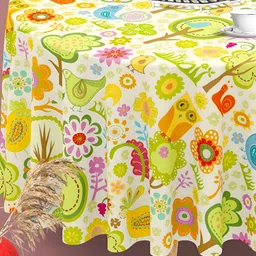 ArtzFolio Multicoloured Anti-Slip Round 6-Seater Table Cover-image-39