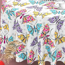 ArtzFolio Multicoloured Anti-Slip Round 6-Seater Table Cover-image-57
