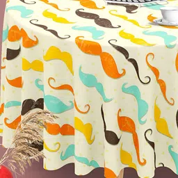 ArtzFolio Multicoloured Anti-Slip Round 6-Seater Table Cover-image-15