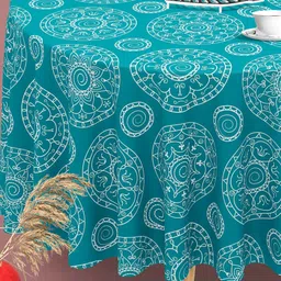 ArtzFolio Multicoloured Anti-Slip Round 6-Seater Table Cover-image-55