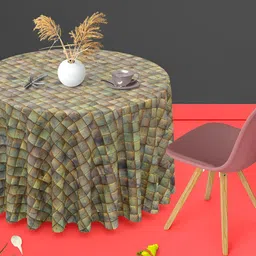 ArtzFolio Multicoloured Anti-Slip Round 6-Seater Table Cover-image-26