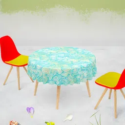 ArtzFolio Multicoloured Anti-Slip Round 6-Seater Table Cover-image-5