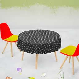ArtzFolio Multicoloured Anti-Slip Round 6-Seater Table Cover-image-97