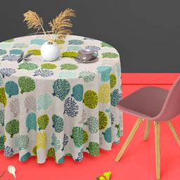 ArtzFolio White Anti-Slip Round 6-Seater Table Cover-image-86
