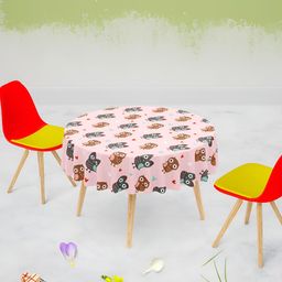 ArtzFolio Multicoloured Anti-Slip Round 6-Seater Table Cover-36
