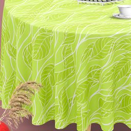 ArtzFolio Green Anti-Slip Round 8-Seater Table Cover-image-17