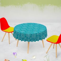ArtzFolio Multicoloured Anti-Slip Round 8-Seater Table Cover-48