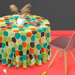 ArtzFolio Multicoloured Anti-Slip Round 8-Seater Table Cover-image-77