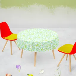 ArtzFolio Multicoloured Anti-Slip Round 8-Seater Table Cover-41