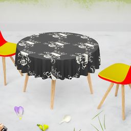 ArtzFolio Multicoloured Anti-Slip Round 8-Seater Table Cover-32