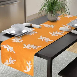 Alina decor Yellow Embellished 6-Seater Table Runner-32