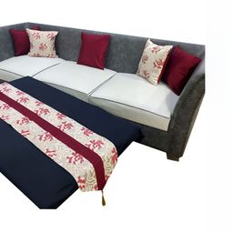 Good Vibes Maroon 6 Pieces Printed Square Cushion Covers and Table Runner-29