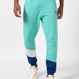 Reebok Men Wce Dc Colourblocked Mid Rise Pure Cotton Joggers-image-86