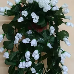 WELL ART GALLERY White Rose Artificial Flower-37