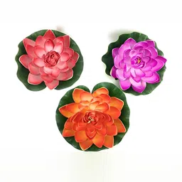 WELL ART GALLERY Multicoloured 3 Pieces Lotus Artificial Flower-image-51