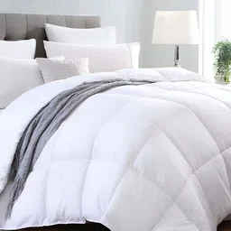 LABHAM White & Grey Microfiber AC Room 150 GSM Double Bed Comforter-picture-27