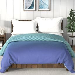Nautica Bristol Blue & Green AC Room 150 GSM Double Bed Comforter-image-11