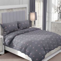 RRC Grey & Pink Floral Printed AC Room 210 GSM Double Bed Comforter-image-87