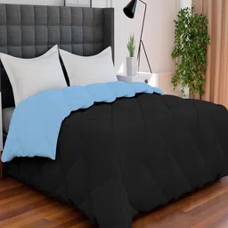 AVI Black & Blue Mild Winter 233 GSM Single Bed Comforter-image-1