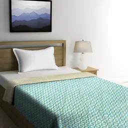 RRC Green Geometric AC Room 210 GSM Single Bed Comforter-image-13