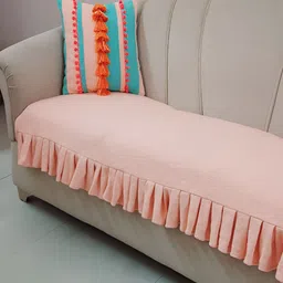 THROWPILLOW Peach Anti Slip Pleated Sofa Cover-picture-55