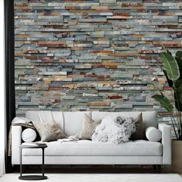 Wallpics Grey & Brown Abstract Printed Self Adhesive Wallpaper-13