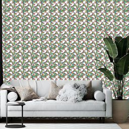 Wallpics Pink & Green Abstract Printed Self-Adhesive Wallpaper-image-43