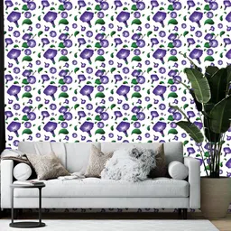 Wallpics White & Blue Printed Self-Adhesive Wallpaper-10